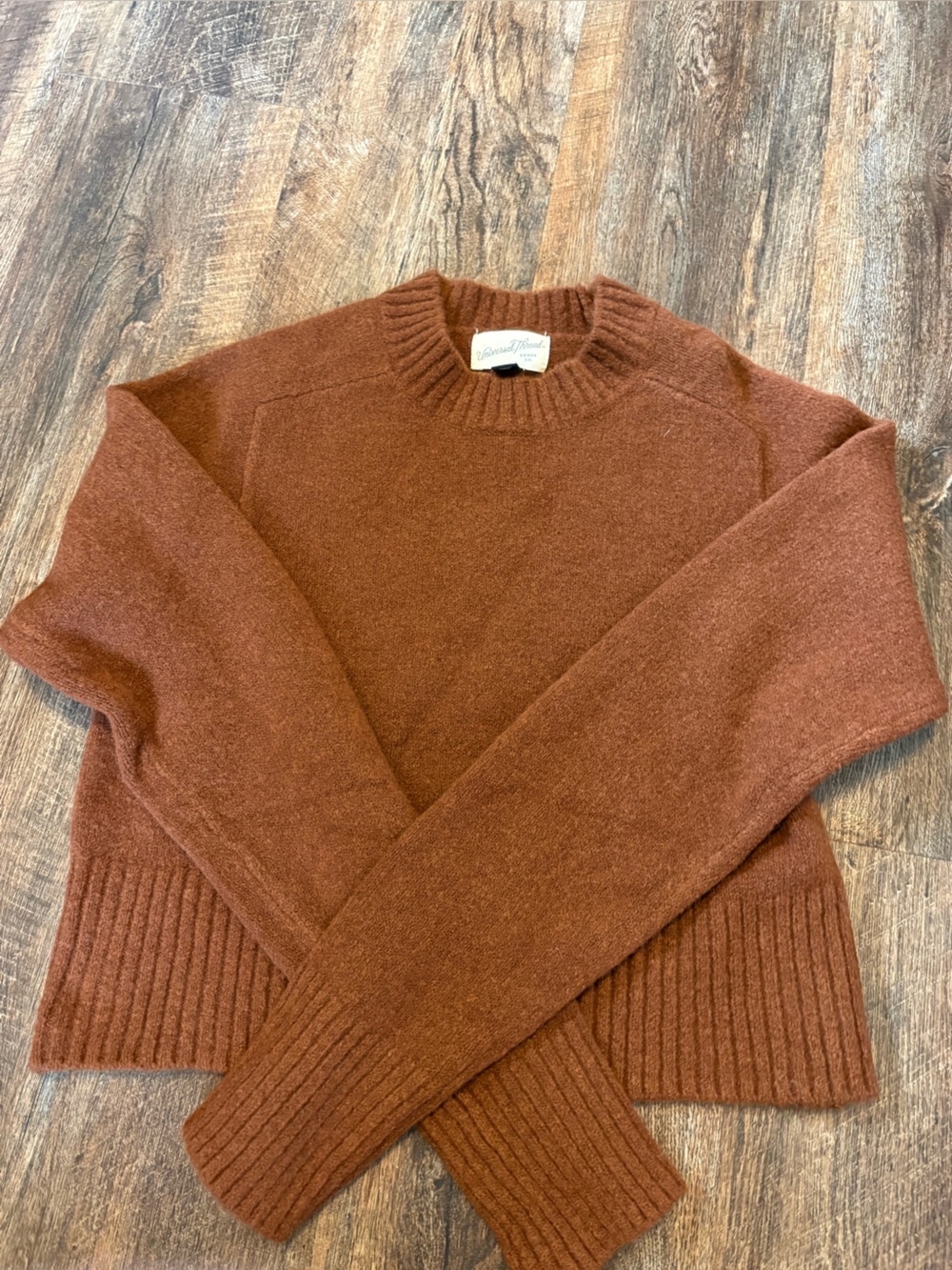 Women's Crewneck Sweater in Rust Brown - Soft Knit